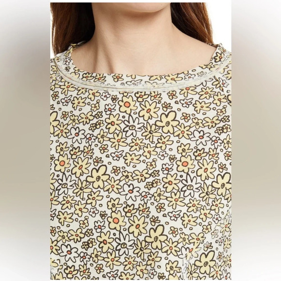 NWT We the Free (Free People) Sammie Crop Cotton Raglan Floral Tee Size Small - Picture 4 of 16